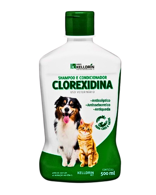 Champú y Acondicionador con clorhexidina - KELLDRIN 500 ml (Misión Pepp)