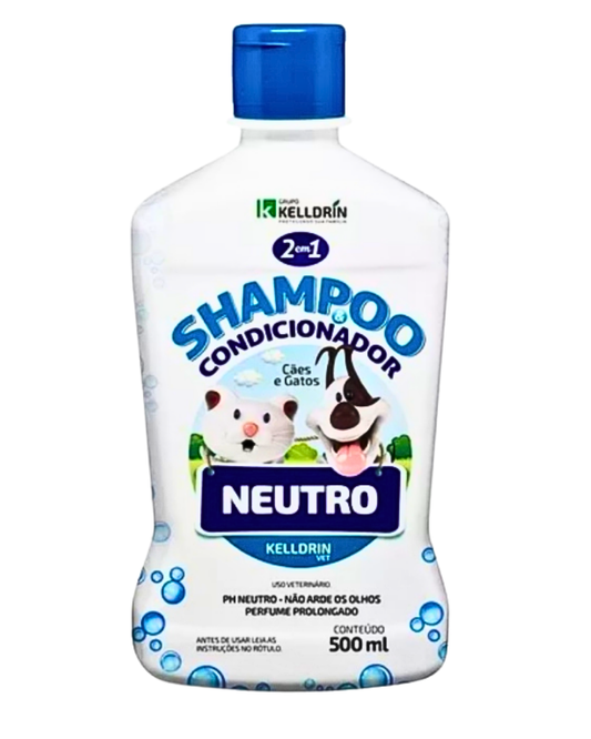 Champú y acondicionador neutro 2 en 1 - Kelldrín - 500 ML (Misión Pepp) - Productos Agropecuarios 🐾🐕🐶😻