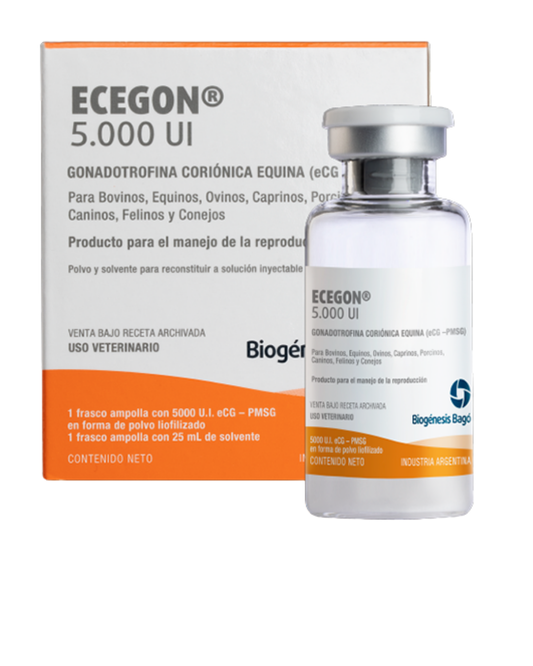 Ecegon ® 5.000 Uni. - (ECG-PMSG) - 25 ML - Biogenesis Bago - Agropecuaria Tamboril Venezuela