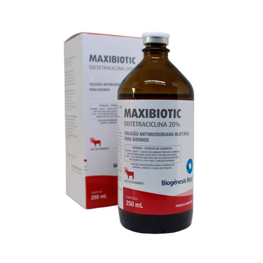 Maxibiotic 250 ml Biogénesis Oxitetraciclina 20% - Agropecuaria Tamboril Venezuela