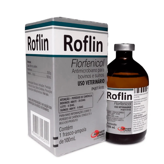 Roflin 100 ml Florfenicol Agener Uniao - Agropecuaria Tamboril